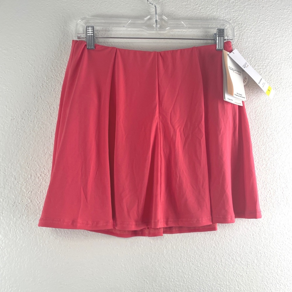 Contours by Coco Reef Shaping Swim Skirt Size M Coral Pink T31102 Summer Beach
